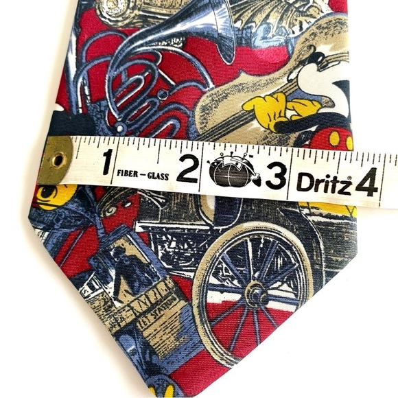 Vintage Disney Mickey Unlimited Men's Neck Tie Made In Italy Mickey Mouse - Picture 9 of 11